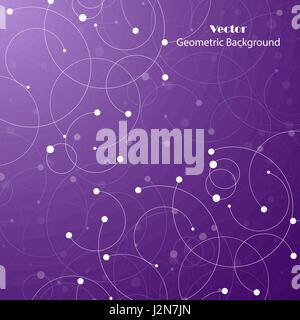 Geometric pattern with connected lines and dots. Stock Vector