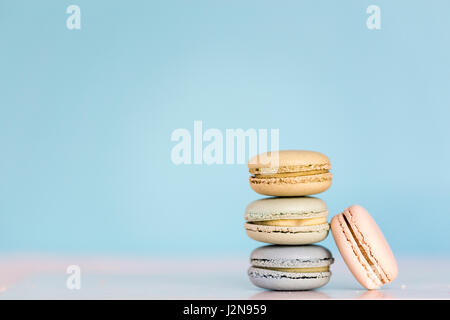 Assorted macarons Stock Photo