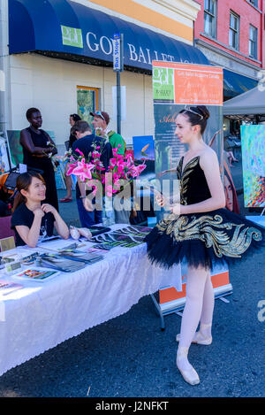 Goh Ballet Academy street promotion, Vancouver, British Columbia, Canada, Stock Photo