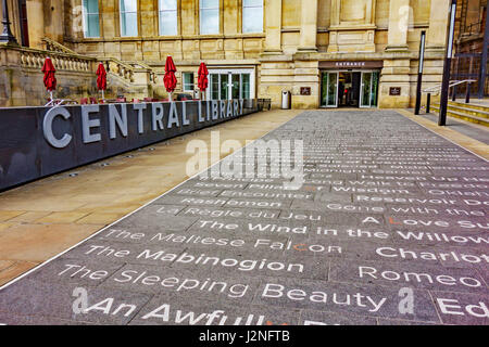 Entrance to Liverpool Central Library, Liverpool, Merseyside, England. Stock Photo