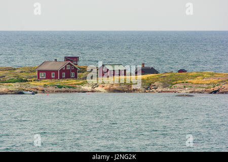 Swedish houses in Varberg (Sweden) Stock Photo