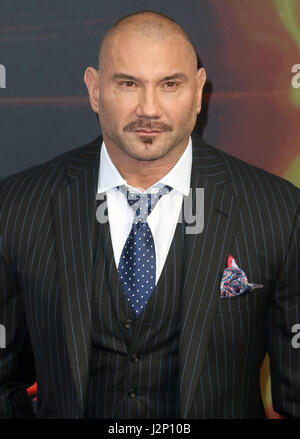 Apr 24, 2017 - Dave Bautista attending 'Guardians of the Galaxy Vol. 2' European Gala Screening at Eventim Apollo in London, England, UK Stock Photo