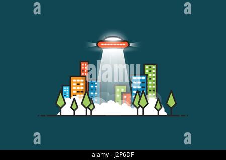 Ufo ray Stock Vector