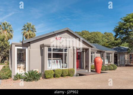 ROBERTSON, SOUTH AFRICA - MARCH 26, 2017: An art gallery in Robertson, a town on the scenic Route 62 in the Western Cape Province Stock Photo