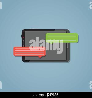 Tablet with message Stock Vector