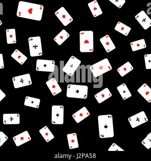 Different Playing Cards Pattern Stock Vector