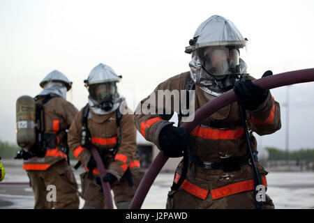 Marines from the Fire Protection Apprentice Course at Joint Air Force ...