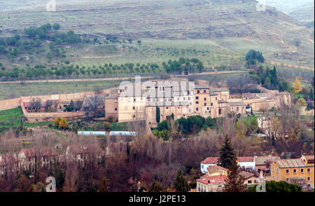 Vista aérea del Monasterio de San Vicente el real. Segovia, Castilla León, España. Stock Photo