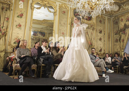 Atelier Couture - Fernando Claro - Catwalk Featuring: Model Where: Madrid, Spain When: 29 Mar 2017 Stock Photo