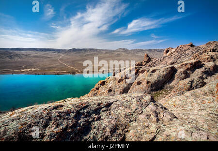 Clean river in the rocky mountains of south Kazakhstan Stock Photo