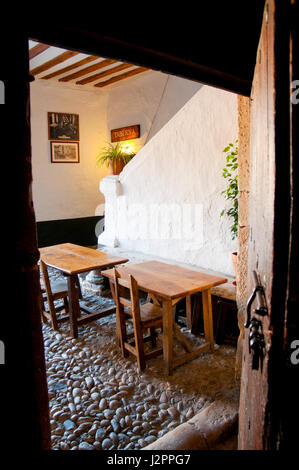 Entrance to old tavern. Pedraza, Segovia province, Castilla Leon, Spain. Stock Photo