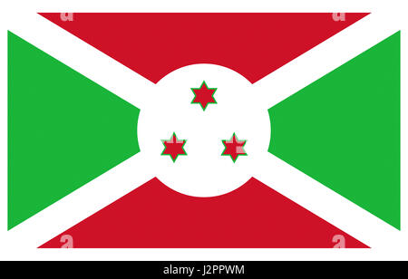 Illustration of the national flag of Burundi. Stock Photo
