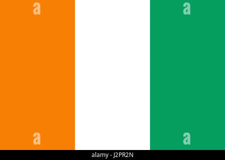 Illustration of the national flag of Cote d'Ivoire Stock Photo