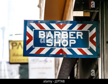 Barber shop sign. Stock Photo