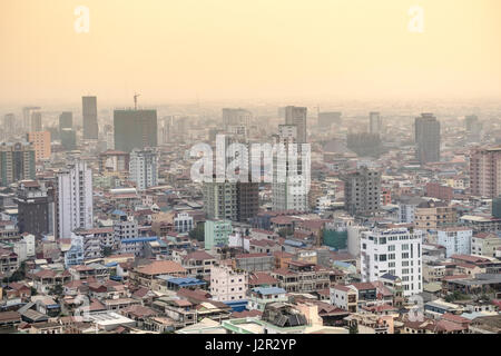 Phnom Penh city centre and skyline - Cambodia's capital city Stock Photo