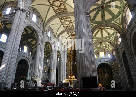 Metropolitan Cathedral of the Assumption of Mary in the Zocalo of  Mexico City, Mexico Stock Photo