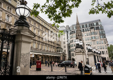 The forecourt of Charing Cross railway station in London, England, UK Stock Photo