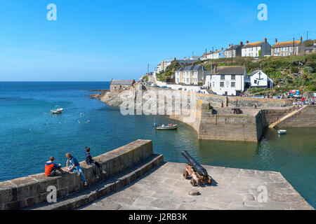 the harbour entrance at porthleven in cornwall, england, uk. Stock Photo