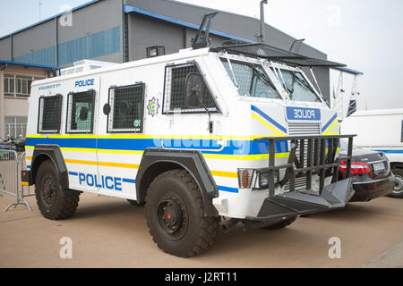 WATERKLOOF, SOUTH AFRICA - SEPTEMBER, 2016: South African Police Service Riot Vehicle on Display Stock Photo