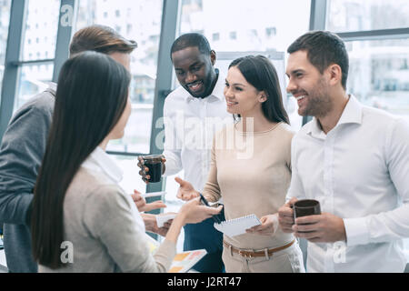 Group of people business meeting team work concept Stock Photo