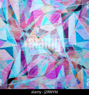 Abstract watercolor geometric background Stock Photo