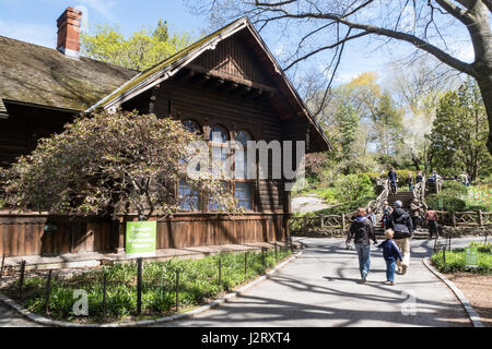 Swedish Cottage Marionette Theatre Sign In Central Park Nyc Usa