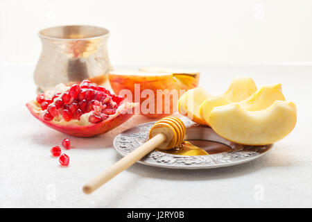 Apples, pomegranate and honey for Rosh Hashanah