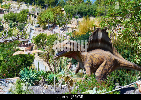 Algar, Spain - April 8, 2017: Realistic model of a Spinosaurus in the Dino Park of Algar. It is a unique entertainment and educational park. Spain Stock Photo