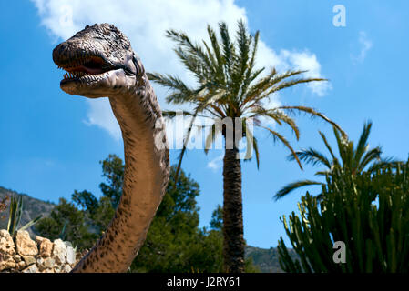 Algar, Spain - April 8, 2017: Realistic model of a Amphicoelias dinosaur in the Dino Park of Algar. It is a unique entertainment and educational park. Stock Photo