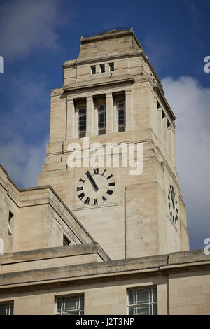 The Parkinson Building is a grade II listed art deco building and campanile located at the University of Leeds in West Yorkshire, England Stock Photo