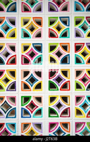 Abstract close-up of colorful blocks Stock Photo