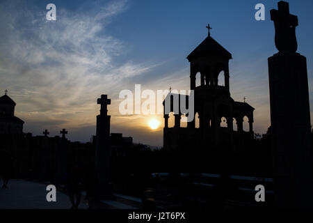 The Holy trinity Sameba cathedral in Tbilisi, Georgia Stock Photo