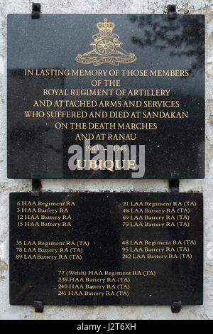 Kundasang war memorial to the British and Australian prisoners who died in Sandakan and on the Ranau death marches during World War 2. Stock Photo