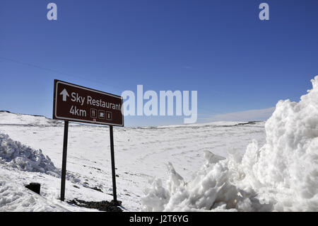 Skiing in Kingdom of Lesotho Highland mountains Africa Stock Photo