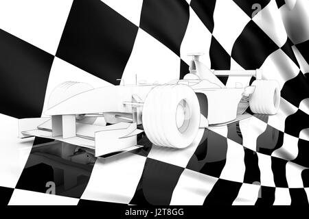 3d render of a formula one toon racing car Stock Photo