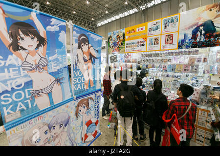 Chiba, Japan. 30th Apr, 2017. Visitors gather during the Niconico Chokaigi festival in Makuhari Messe Convention Center on April 30, 2017, Chiba, Japan. Niconico is a Japanese social video website with over 62 million registered users. The two day Niconico Chokaigi festival allows users and creators to communicate face to face. Credit: Rodrigo Reyes Marin/AFLO/Alamy Live News Stock Photo