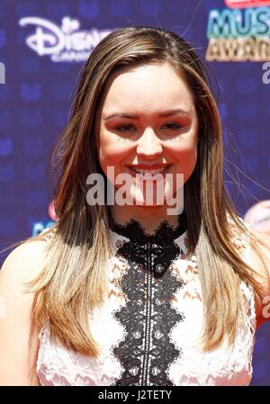 Hayley Orrantia at arrivals for Radio Disney Music Awards - ARRIVALS 2, Microsoft Theater, Los Angeles, CA April 29, 2017. Photo By: JA/Everett Collection Stock Photo