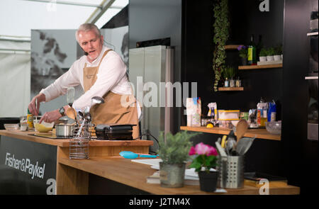 Mapledurham, Oxfordshire, UK . 1st May, 2017. Paul Jagger from the Great British Bake Off at the Master Class Theater in the Mapledurham food festival Credit: urbanbuzz/Alamy Live News Stock Photo
