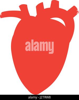 pictogram heart organ healthy care medical sport Stock Vector
