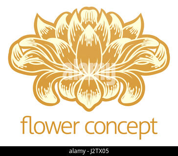 Abstract Gold Flower vector Logo Template Illustration Design. Vector ...