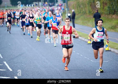 Runners in the 2014 Oxford Half Marathon Stock Photo