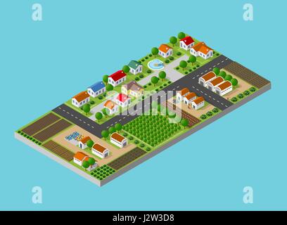 rural landscape with nature Stock Vector