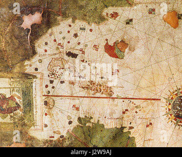 This map, created by Juan de la Cosa in 1500, is one of the earliest ...