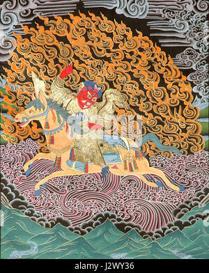 Begtse (Tibetan Thangka Painting) Stock Photo