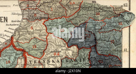 Armenian population map 1896 cropped Stock Photo