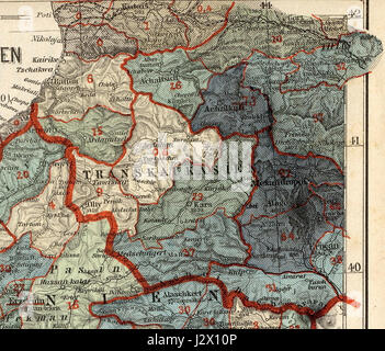 Armenian population map 1896 cropped 2 Stock Photo