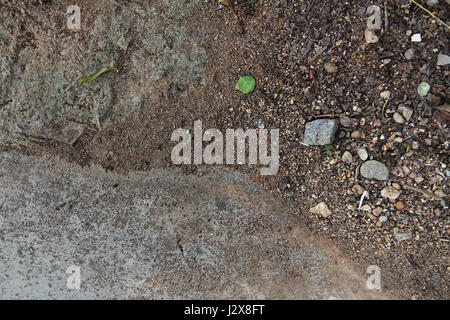 Concrete Background with soil Stock Photo