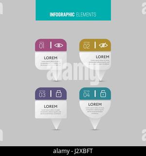 Abstract elements of graph, diagram options, parts or processes. Vector business template for presentation. Creative concept for infographic. Stock Vector