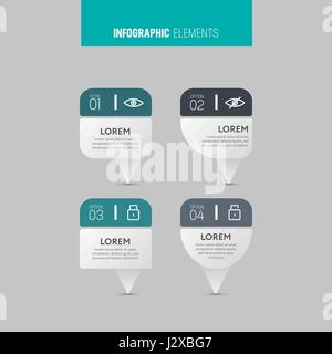 Abstract elements of graph, diagram options, parts or processes. Vector business template for presentation. Creative concept for infographic. Stock Vector