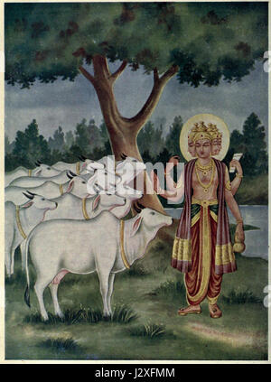 Brahma gives cows a boon Stock Photo